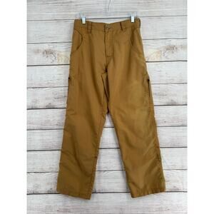 prAna Breathe Roll Tab Hem Hiking Pants Mens Small Brown Beige